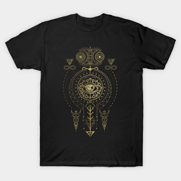 Mystical Sacred Geometry Ornament T-Shirt by Nartissima